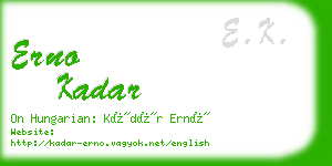 erno kadar business card